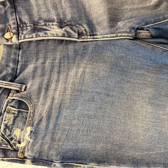 Buckle Distressed Flare Jeans - Picture 8 of 10
